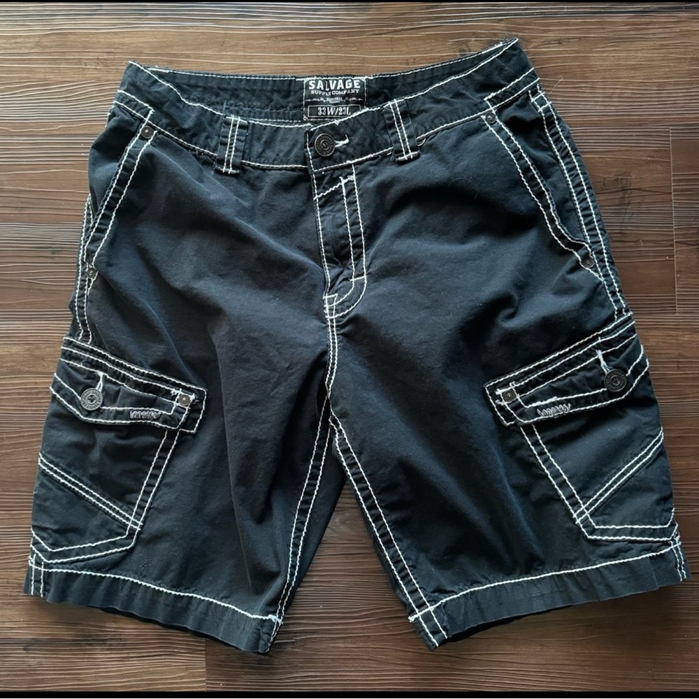Salvage Black Cargo Shorts with Durable Stitching like new Firm price